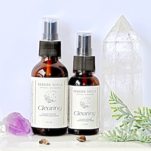 Clearing Spray | CLEAR, CLEANSE, PURIFY | Space Clearing | Energy Purification | Crystal Infused Essential Oil Spray | Sacred Work