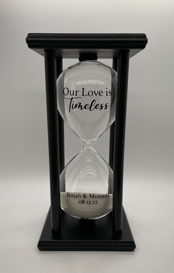Nuestro amor es atemporal Reloj de arena personalizado Reloj de arena Regalo de boda Aniversario Dia de San Valentin Vacaciones Parejas romanticas Etsy Mexico