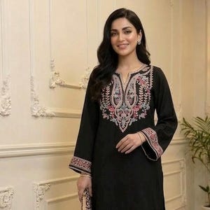 agha noor black dress Agha Noor Black Dress