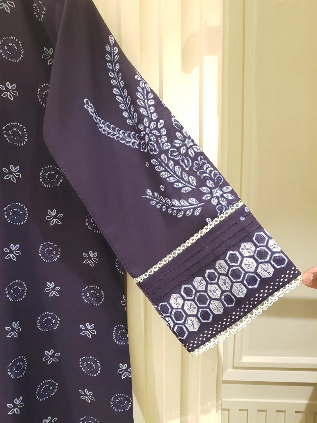 Rs 3850 Rohenaz cambric printed 3pc Monar duppata ( Mirha)[Retail 4750] main image 1