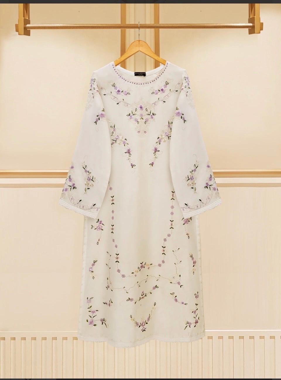 1 pc cambric embroidered agha noor Kurta ready to wear