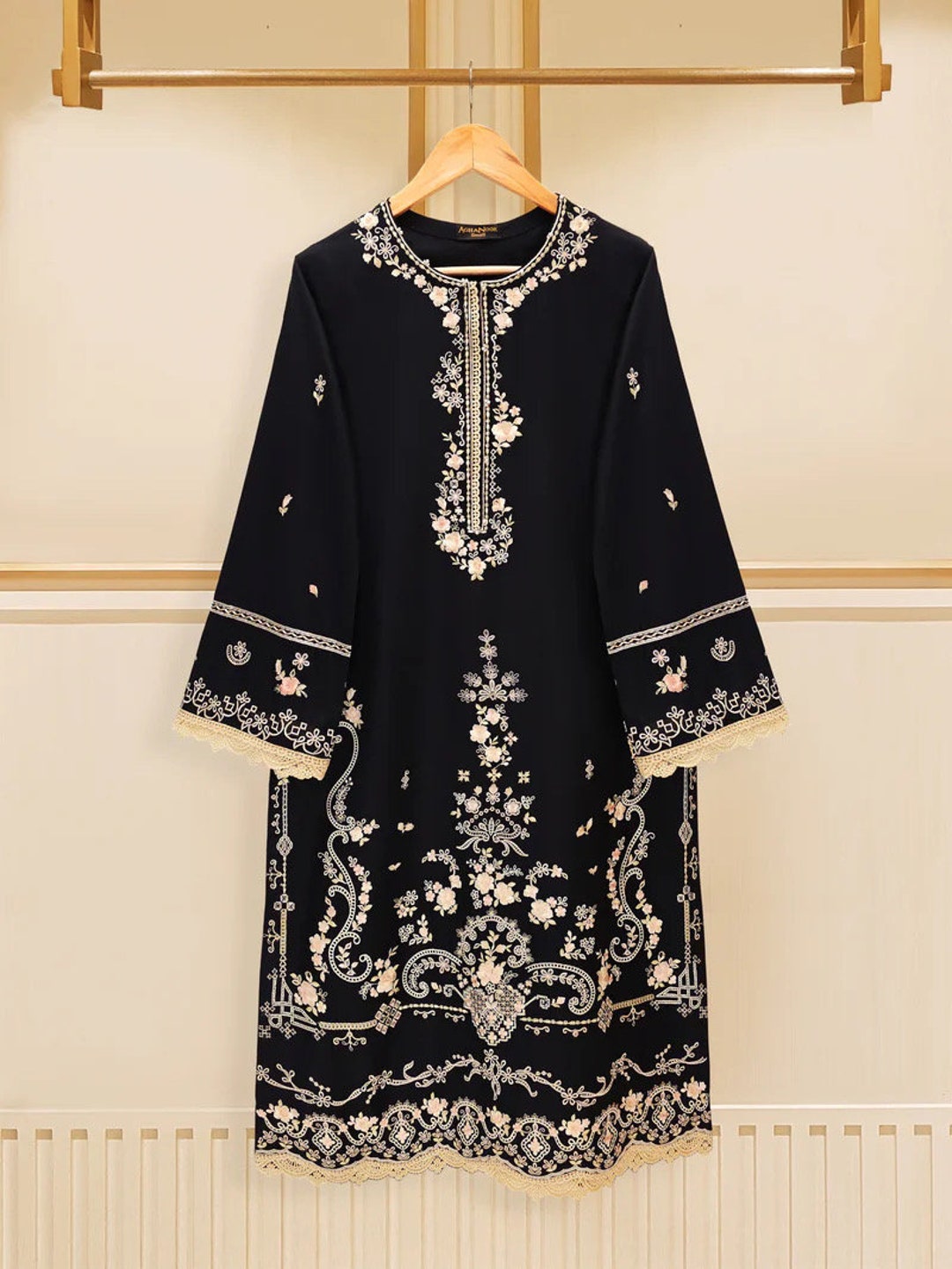 Agha Noor Two Piece 100% Pure Jacquard Lawn Shirt With Pent | S107165