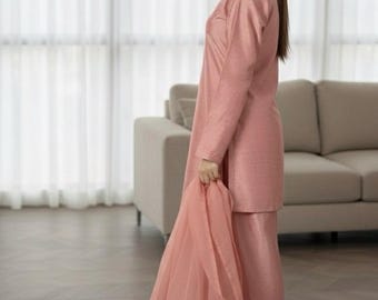 3 piece silk farshi shalwar suit organza dupatta