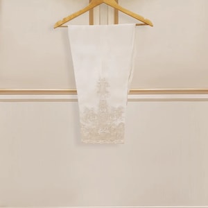 Original agha noor brand new embroidered raw silk pant ready to wear