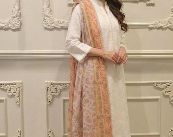 3 piece lawn embroidered suit agha noor