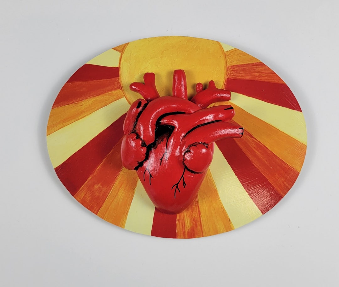 Realistic Heart With Rays - Etsy