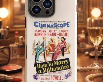 Retro Phone Case Marilyn Monroe Vintage Case For iphone  How To Marry A Millionaire Old Hollywood Poster Cool Girl Phone Case
