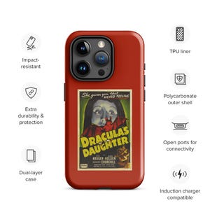 Dracula Halloween Gothic Poster Phone Case Retro  Case For iphone 11 12 13 14 15 16 Retro Horror Movie Lover