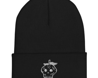 skull Beanie, skullberry beanie, skull hat, gothic beanie, cool beanie, skeleton hat, skeleton beanie