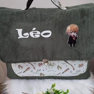 Cartable Harry Potter ,Cartable personnalisé, Cartable CP, Cartable maternelle, Cartable velours  , cartable garçon.