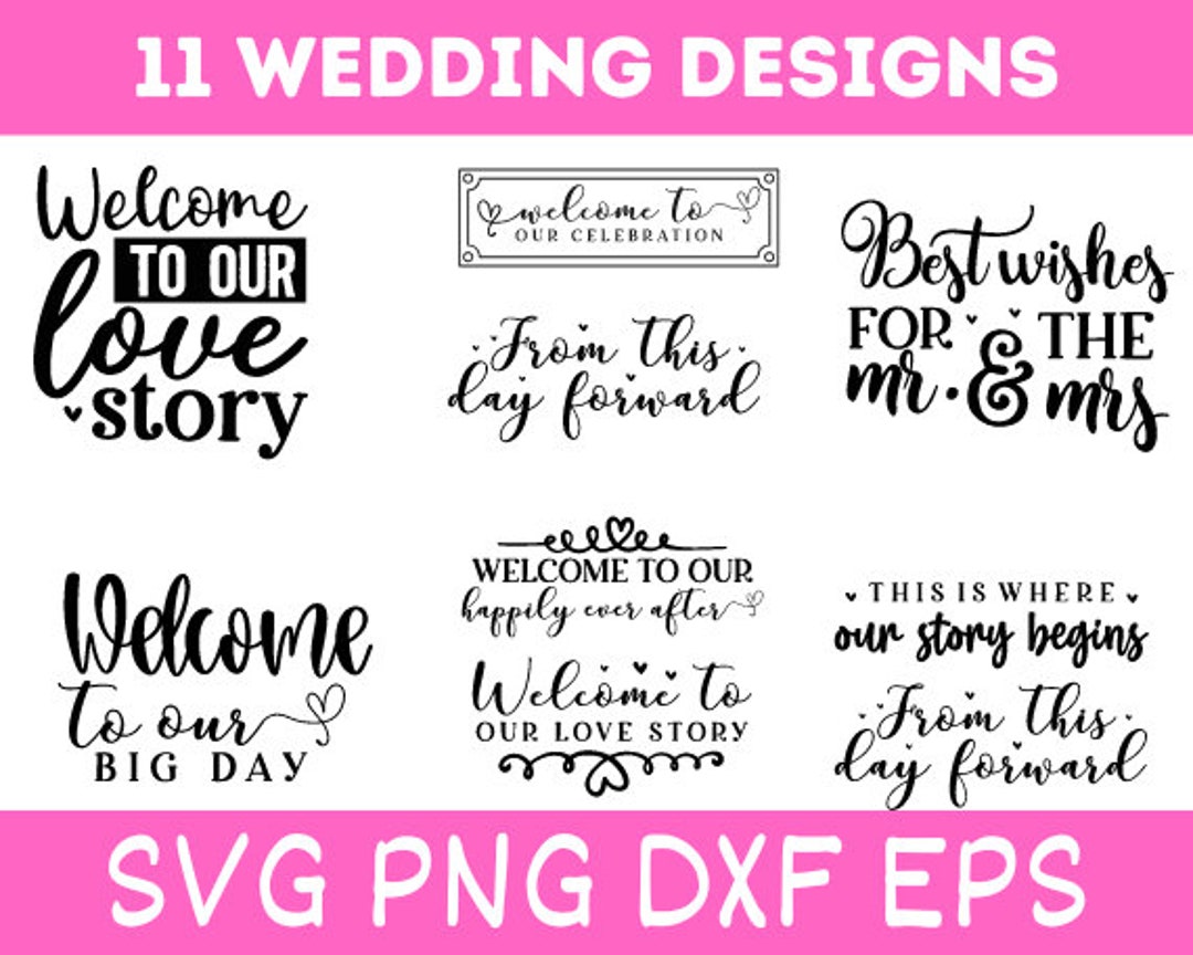 Wedding SVG Bundle, Mr and Mrs Svg, Wedding Svg Files, Bridesmaid Svg