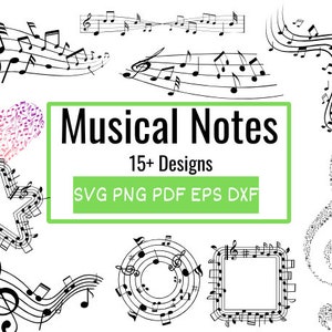 MUSIC NOTES SVG, Music Notes Bundle Svg, Music Notes Clipart , Music Notes Cut Files For Cricut , Music Svg bundle, Music notes png