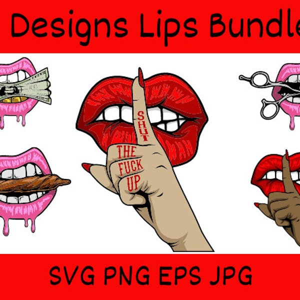 Lips SVG, Kiss SVG, Lips Print Svg, Red Lips Svg, Dripping Lips Svg, Mouth Svg, File For Cricut, For Silhouette, Cut File, Png, Svg Designs