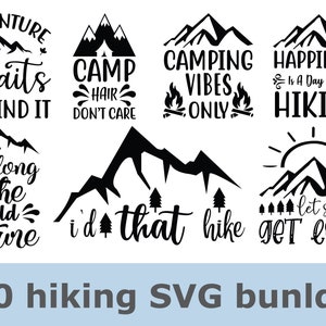 Hiking svg Bundle, Hiking Saying svg,  Camping svg, Nature svg, Mountains svg, Adventure svg, explorer svg, travel svg, boho svg