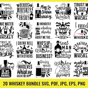 Whiskey svg bundle | Whiskey quotes svg | Funny whiskey sayings svg | Funny alcohol quotes | Whiskey cricut files | alcoholic svg