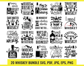 Whiskey svg bundle | Whiskey quotes svg | Funny whiskey sayings svg | Funny alcohol quotes | Whiskey cricut files | alcoholic svg