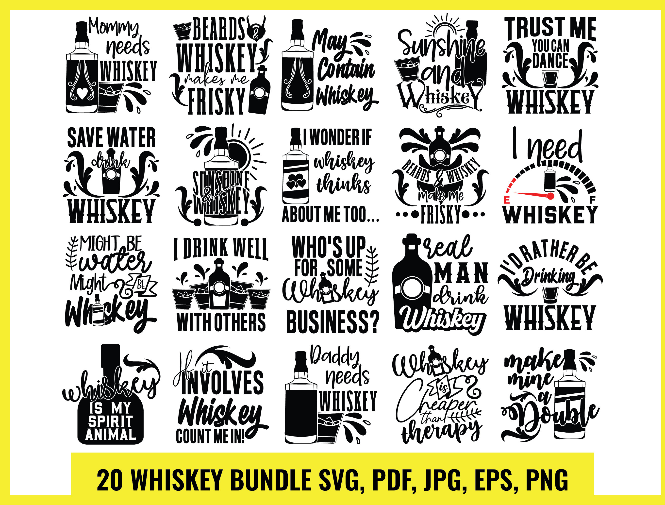 Whiskey Svg Bundle Whiskey Quotes Svg Funny Whiskey Sayings Svg Funny
