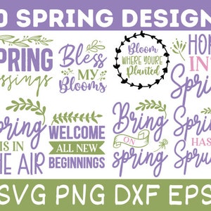 Spring SVG Bundle, Easter SVG Bundle, Welcome Spring SVG, Flower svg, Hello Spring, Easter svg for Kids, Easter Bunny svg, Cut File Cricut