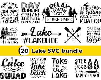 Lake svg bundle | Lake quotes svg | Lake House Svg | Summer Svg | Camping Svg | Fishing Svg | Vacation Svg | Cut Files For Cricut