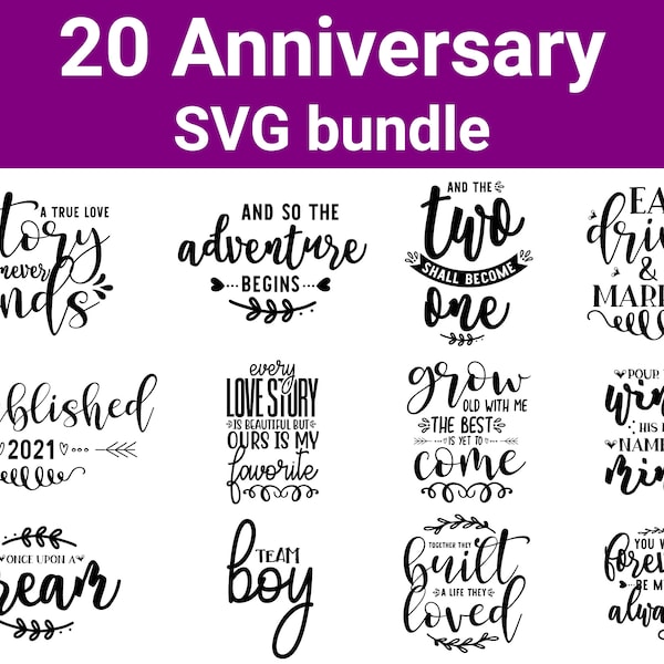 Anniversary Svg Bundle, Anniversary Cut Files, Anniversary Icons, Anniversary Anniversary Cricut, Cute Anniversary Clipart,