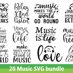 Music quotes svg bundle | Music lover quotes svg | Music svg | funny music sayings svg | Music instant download | Music Cricut files