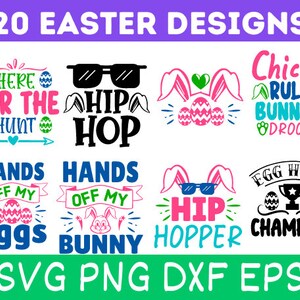 Easter SVG Bundle, Happy Easter SVG, Easter Bunny SVG, Easter Hunting Squad svg, Easter Shirts, Easter for Kids, Cut File Cricut, Silhouette