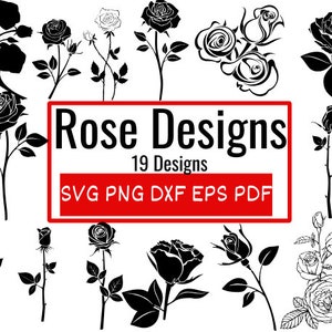 ROSE SVG Bundle, Rose Clipart Bundle, Flowers Svg, Rose Svg Bundle, Roses Svg, Rose Clipart, Roses Template Svg, Rose Bouquet Svg, Red Rose