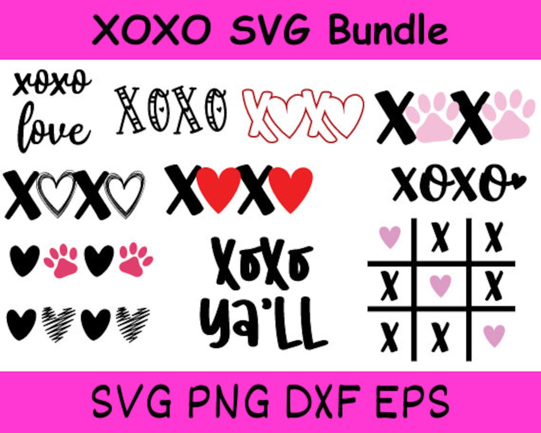 XOXO Svg Bundle, Valentines Svg, Valentine's Day Shirts Svg, Love Svg ...