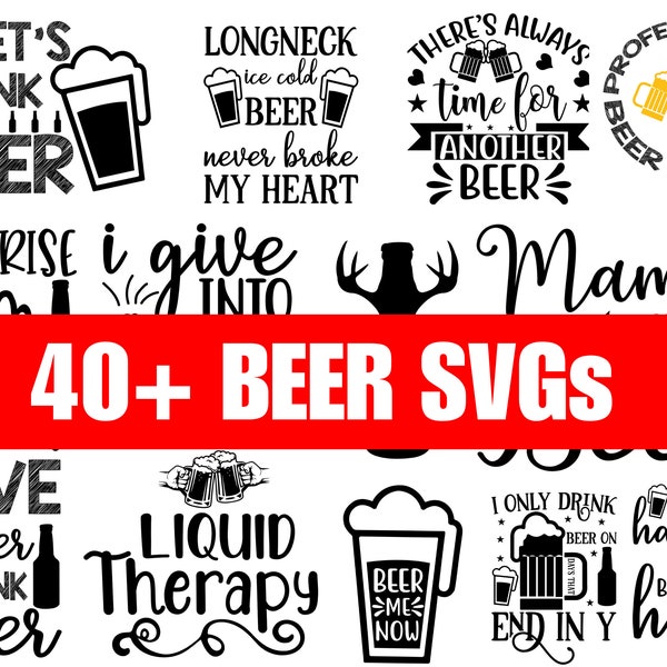 Beer Quotes SVG bundle, beer glass SVG, Beer mugs cups SVG png, Beer svg file for cricut,