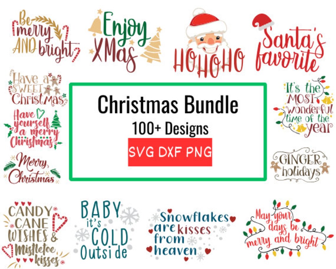 Christmas Svg Bundle, Winter SVG Bundle, Holidays SVG, Cut File Cricut ...