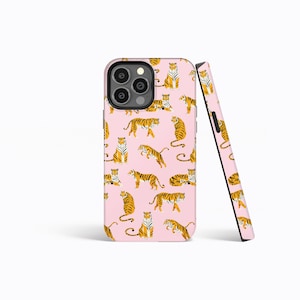 TIGER PATTERN Animal Print Phone Case | iPhone 15/14/13/12/11 Pro Max MagSafe | Galaxy S23/S22/S21 Ultra | Pixel 6/7/8 Pro | Slim Tough