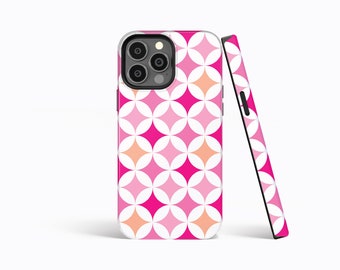 PINK DIAMONDS Pattern Hard Phone Case | iPhone 15/14/13/12/11 Pro Max MagSafe | Galaxy S23/S22/S21 Ultra | Pixel 6/7 Pro | Slim Tough Cover