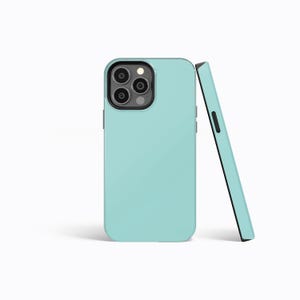 TEAL Green Blue Block Colour Matte Phone Case | iPhone 16/15/14/13/12 Pro Max MagSafe | Galaxy S24/S23/S22 Ultra | Pixel 7/8/9 | Slim Tough
