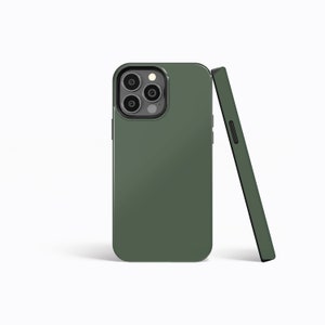ALPINE GREEN Matte Minimalist Phone Case | iPhone 16/15/14/13/12 Pro Max MagSafe | Galaxy S24/S23/S22 Ultra | Pixel 7/8/9 | Slim Tough
