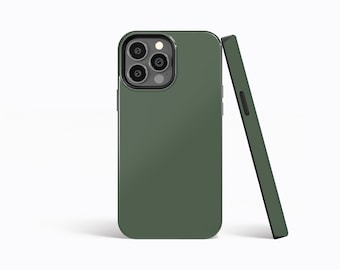 ALPINE GREEN Matte Minimalist Phone Case | iPhone 16/15/14/13/12 Pro Max MagSafe | Galaxy S24/S23/S22 Ultra | Pixel 7/8/9 | Slim Tough