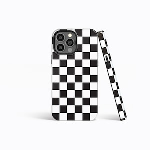 BLACK WHITE Tough Hard Phone Case | iPhone 16/15/14/13/12 Pro Max MagSafe | Galaxy S24/S23/S22 Ultra | Pixel 7/8/9 | Slim Tough