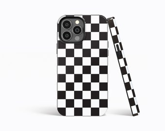 BLACK WHITE Tough Hard Phone Case | iPhone 16/15/14/13/12 Pro Max MagSafe | Galaxy S24/S23/S22 Ultra | Pixel 7/8/9 | Slim Tough