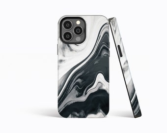 Noir Flow - Premium Phone Case for iPhone 14 13 12 11 XS XR MagSafe & Galaxy S22 S21 S20 Note Plus Ultra- Flexi Slim Tough