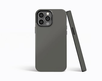 GRAPHITE Block Colour Matte Minimalist Case Phone Case | iPhone 14/13/12/11/Xs Xr MagSafe | Galaxy S23/S22/S21 S20 Plus Ultra | Slim Tough