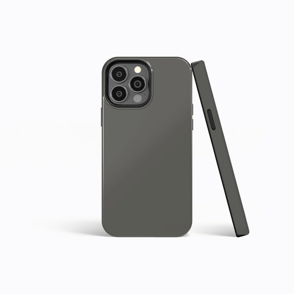 GRAPHITE Block Colour Matte Minimalist Case Phone Case | iPhone 14/13/12/11/Xs Xr MagSafe | Galaxy S23/S22/S21 S20 Plus Ultra | Slim Tough