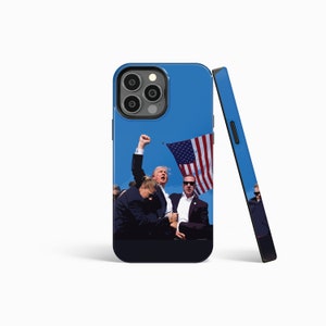 DONALD TRUMP Rally Survival Assasination Phone Case | iPhone 16/15/14/13/12/11 Pro Max MagSafe | Galaxy S24/S23/S22 Ultra Slim Tough Cover