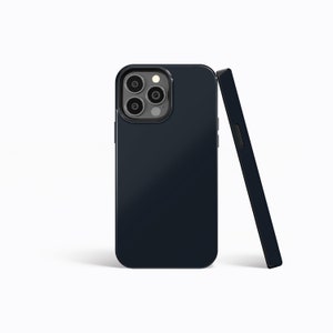 MIDNIGHT BLACK Matte Minimalist Phone Case | iPhone 16/15/14/13/12 Pro Max MagSafe | Galaxy S24/S23/S22 Ultra | Pixel 7/8/9 | Slim Tough