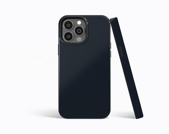 MIDNIGHT BLACK Matte Minimalist Phone Case | iPhone 15/14/13/12/11 Pro Max MagSafe | Galaxy S24/S23/S22/S21 Ultra | Pixel 6/7/8 Pro | Slim