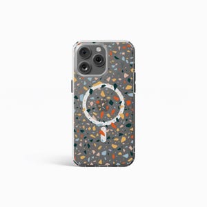 TERRAZZO Clear MagSafe Phone Case | iPhone 16/15/14/13/12 Pro Max MagSafe | Galaxy S24/S23/S22 Ultra | Pixel 7/8 Pro | Slim Tough