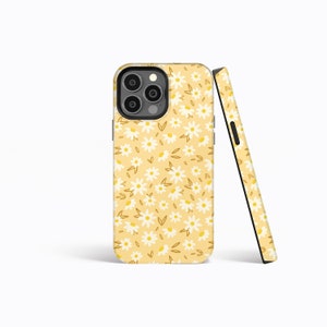 YELLOW DAISIES Floral Pattern Phone Case | iPhone 16/15/14/13/12 Pro Max MagSafe | Galaxy S24/S23/S22 Ultra | Pixel 7/8/9 | Slim Tough