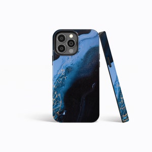 MYSTIC WAVES Marble Effect Phone Case | iPhone 15/14/13/12/11 Pro Max MagSafe | Galaxy S23/S22/S21 Ultra | Pixel 6/7 Pro | Slim Tough Cover