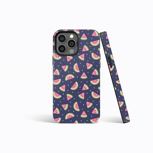 WATERMELON BLUE Fruit Pattern Protective Phone Case | iPhone 15/14/13/12/11 Pro Max MagSafe | Galaxy S23/S22/S21 Ultra | Pixel 6/7 Pro