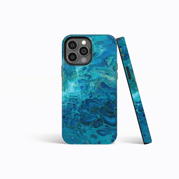 BLUE BLAST Oceanic Water Abstract Phone Case | iPhone 15/14/13/12/11 Pro Max MagSafe | Galaxy S23/S22/S21 Ultra | Pixel 6/7 Pro | Slim Tough