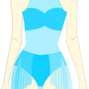 Lyrical / Contemporary Costume Pattern for Girls  &quot;Eden&quot; Sizes 1A - 7   (8 Sizes Included)