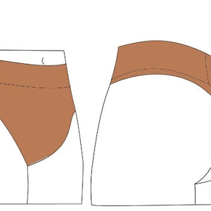 Patrón de cinturón de baile para niños y hombres (estilo tanga) talla 15 - Z (9 tallas incluidas)